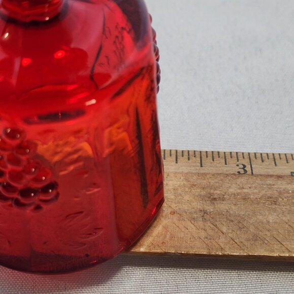 Wright Paneled Grape Ruby Wine Glass 4" Westmoreland vtg sweet wine liqueur - Picture 8 of 8